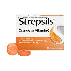 Strepsils Lozenge Orange With Vitamin C 36s