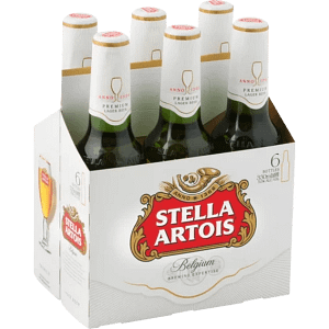 Stella Artois Pure Malt Lager Beer Bottles 6 x 330ml