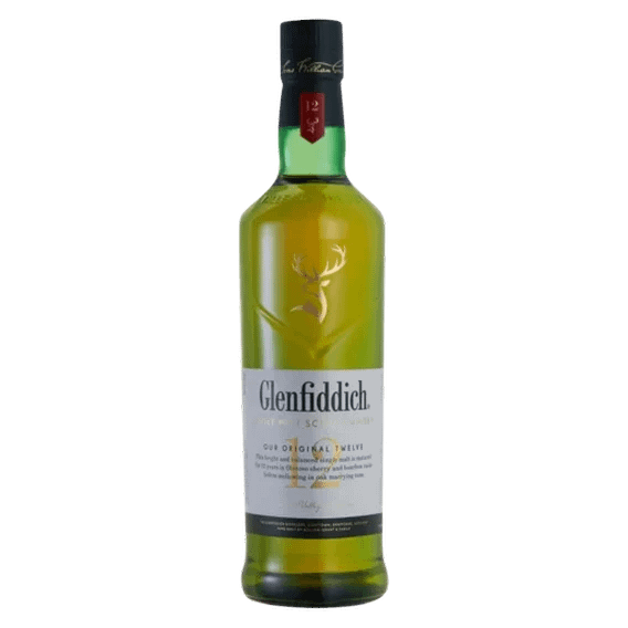 Glenfiddich 12 Year Old Single Malt Scotch Whisky Bottle 750ml
