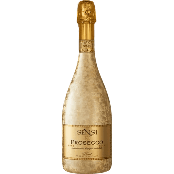 Sensi 18K Gold Prosecco Brut Sparkling White Wine Bottle 750ml